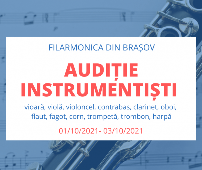 Audiție harpă-Filarmonica Brașov-Asociatia Harpistilor din Romania